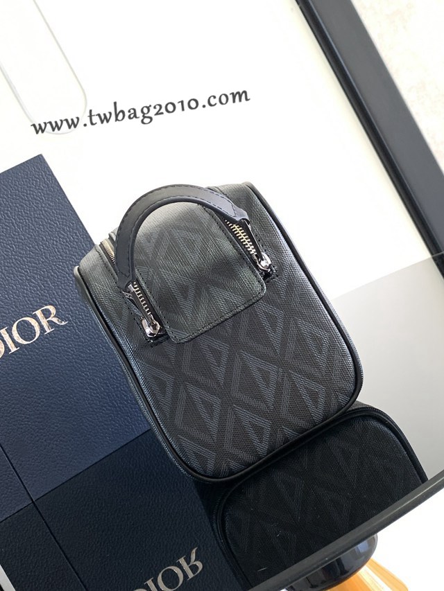 Dior专柜新款迪奥高仿原单CD Diamond图案帆洗漱包收纳包 djfk1625